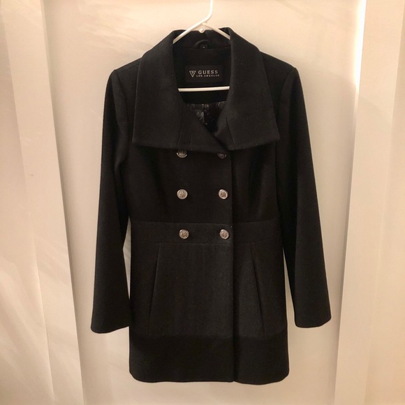*SOLD* Guess Women's Pea Coat Double Breasted - Picture 3 of 6